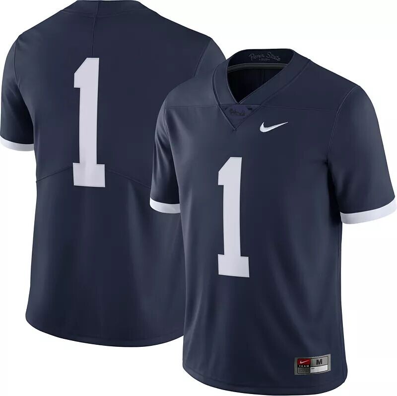 

Мужская футбольная майка Nike Penn State Nittany Lions #1 синего цвета Dri-FIT Limited
