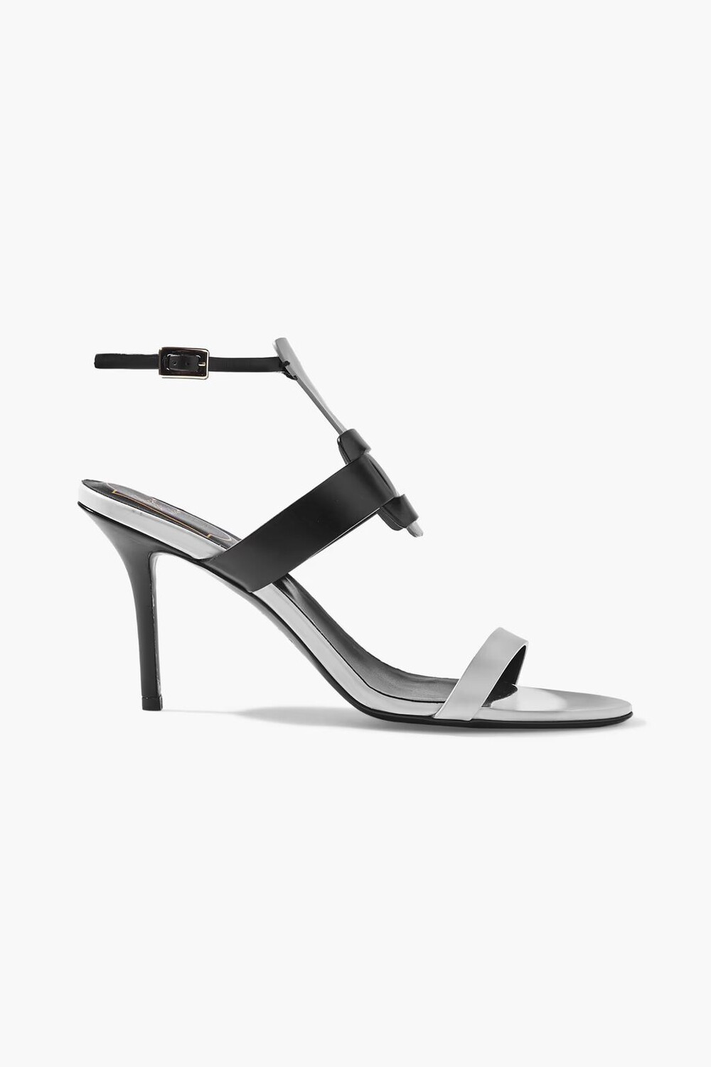 

Двухцветные кожаные сандалии Roger Vivier, светло-серый