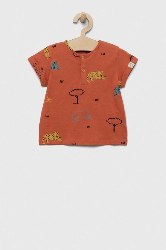 

Детская хлопковая футболка United Colors of Benetton, коричневый