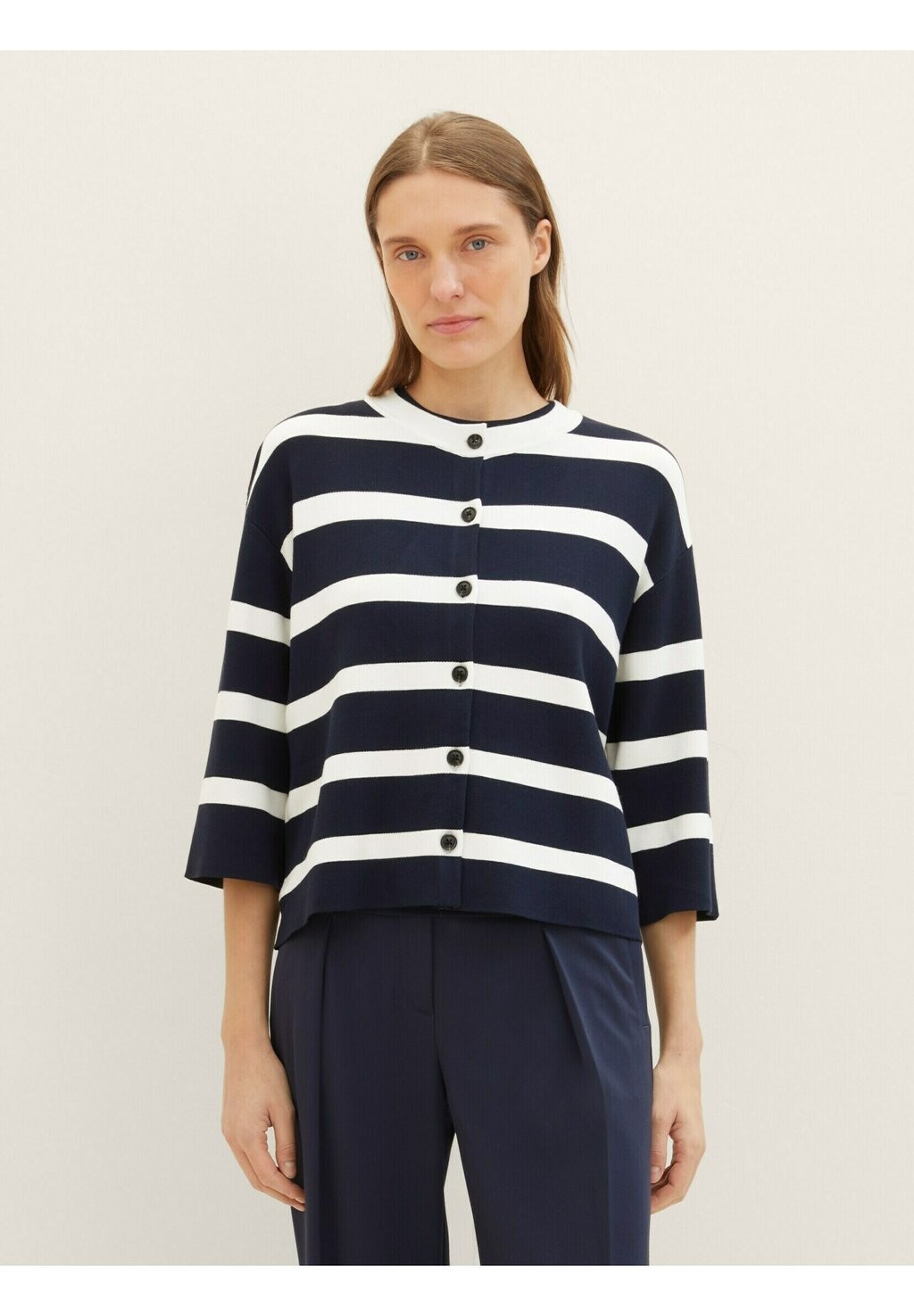 

Кардиган TOM TAILOR, цвет navy offwhite stripe knit