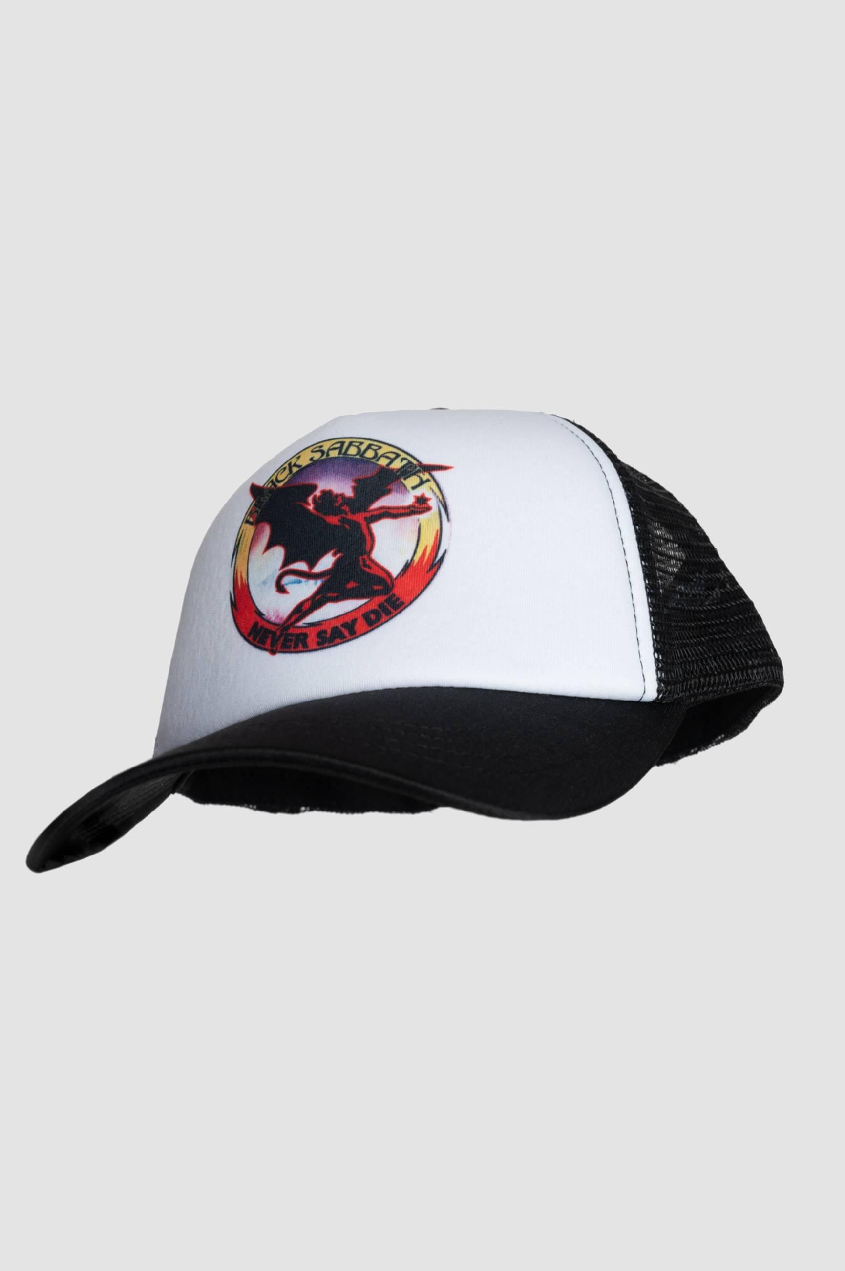 Бейсбольная кепка Never Say Die Trucker Black Sabbath, черный детская индивидуальная кепка с логотипом сделай сам для мужчин и женщин кепка для грузовика сетчатая кепка