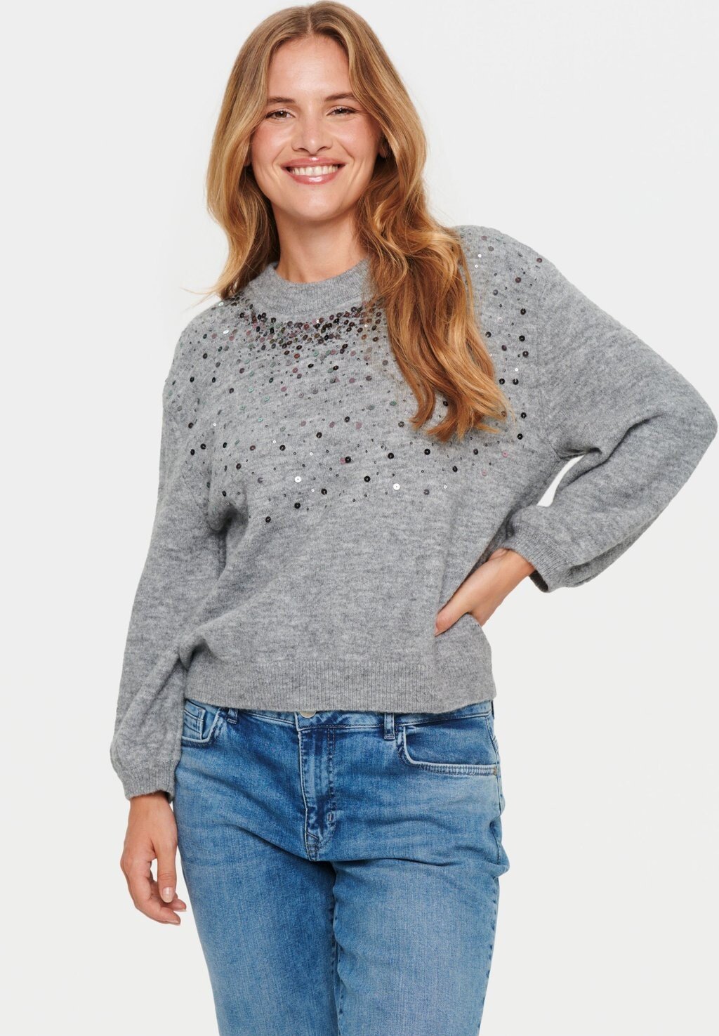 

Свитшот Saint Tropez BARBEL, цвет mist grey melange