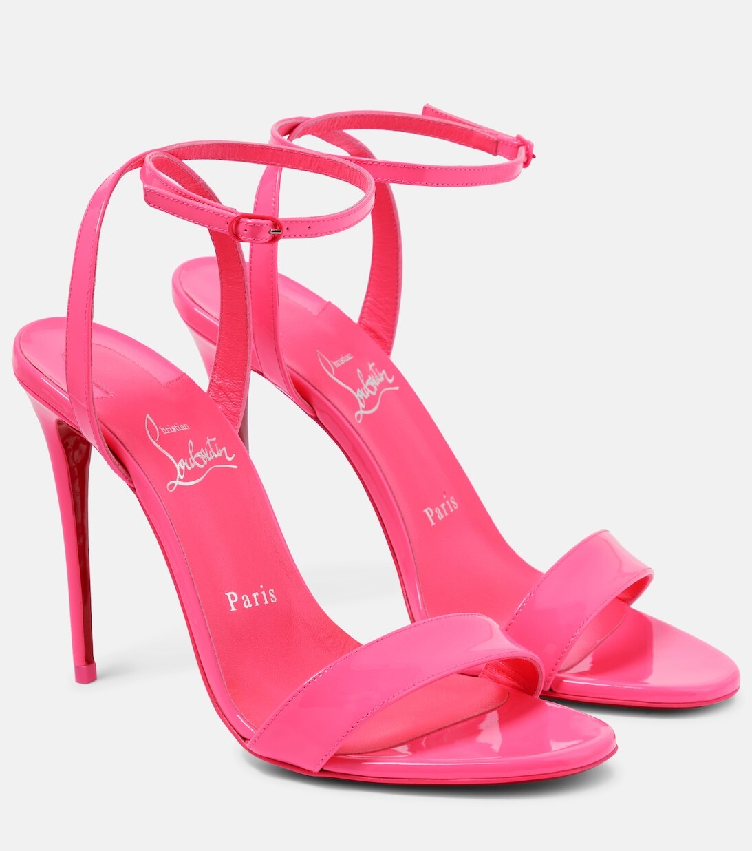 

Сандалии Loubigirl 100 из лакированной кожи Christian Louboutin, розовый