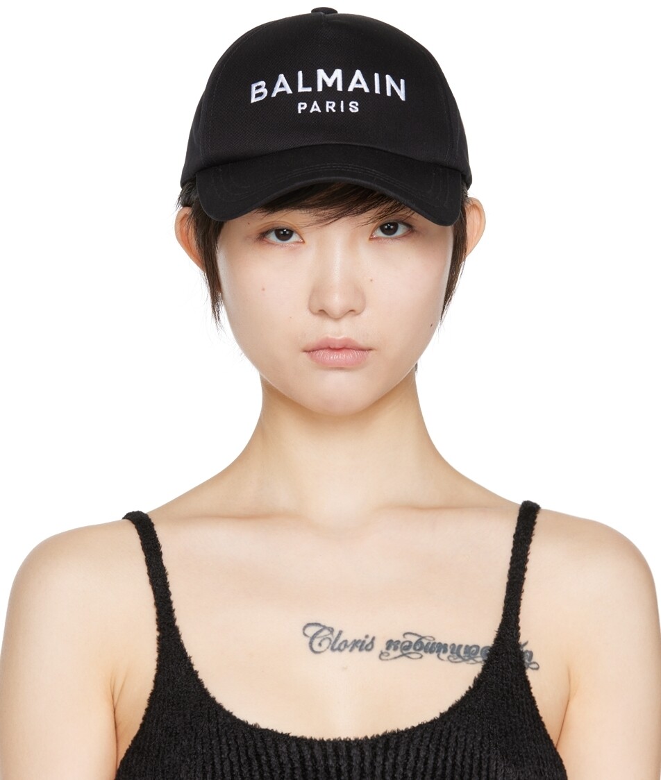 

Черная хлопковая кепка Balmain