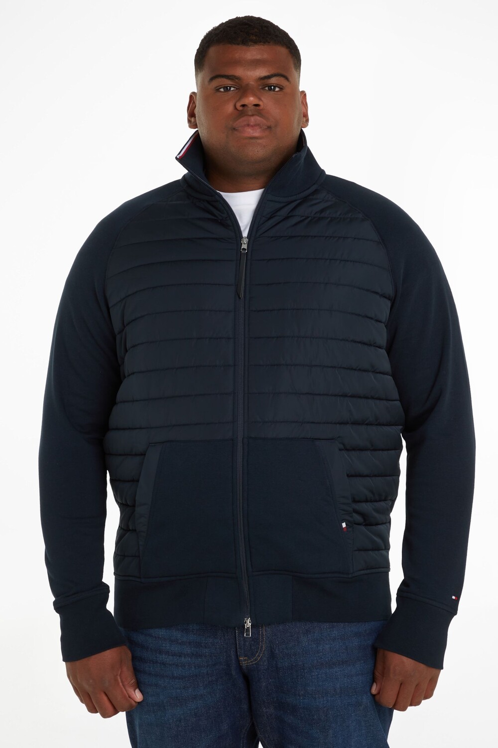 

Синяя куртка на молнии Big & Tall Mix Media Tommy Hilfiger, синий