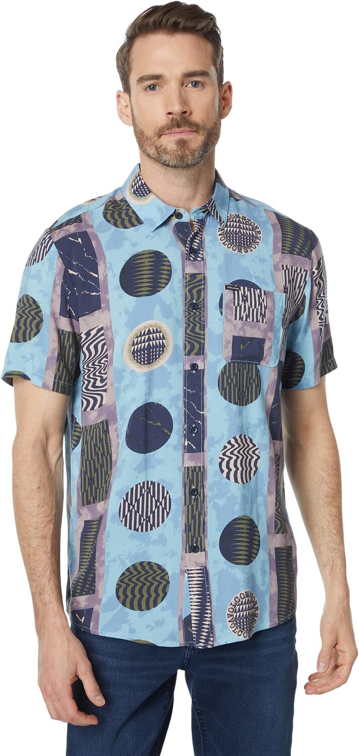 

Рубашка Volcom Stone Pegs S/S Woven, цвет Ashley Blue