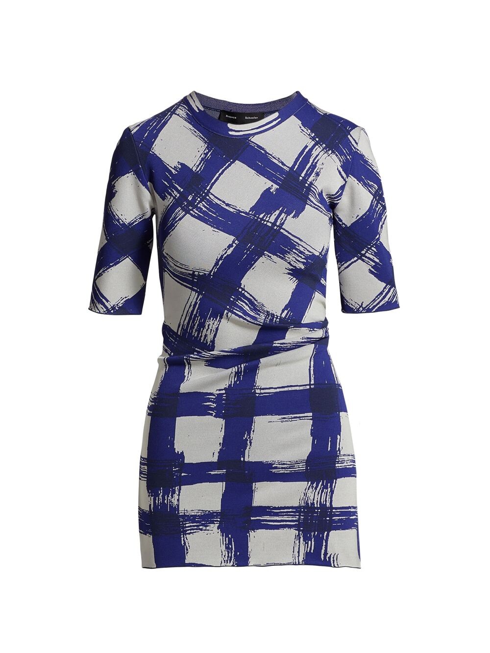 

Жаккардовый топ в мелкую клетку Proenza Schouler, синий