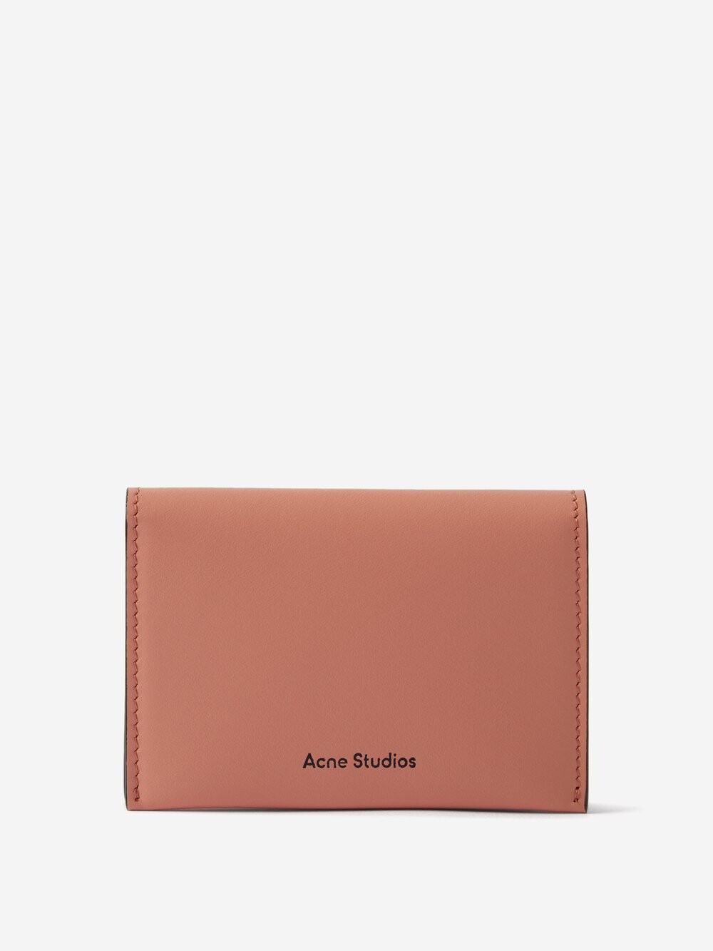

Складной кожаный кошелек с логотипом Acne Studios, розовый