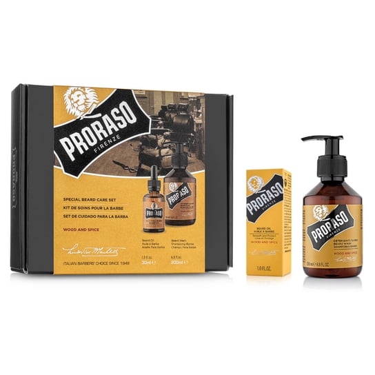 Набор шампуней и масел для бороды Proraso, Duo Pack Wood Spice