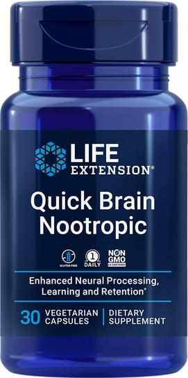 Life Extension, Quick Brain Ноотроп - 30 капсул life extension quick brain ноотропный препарат 30 вегетарианских капсул