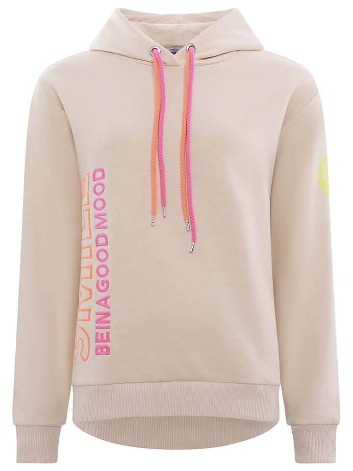 

Толстовка Zwillingsherz Hoodie Doppelkordel Smile, бежевый, Серый