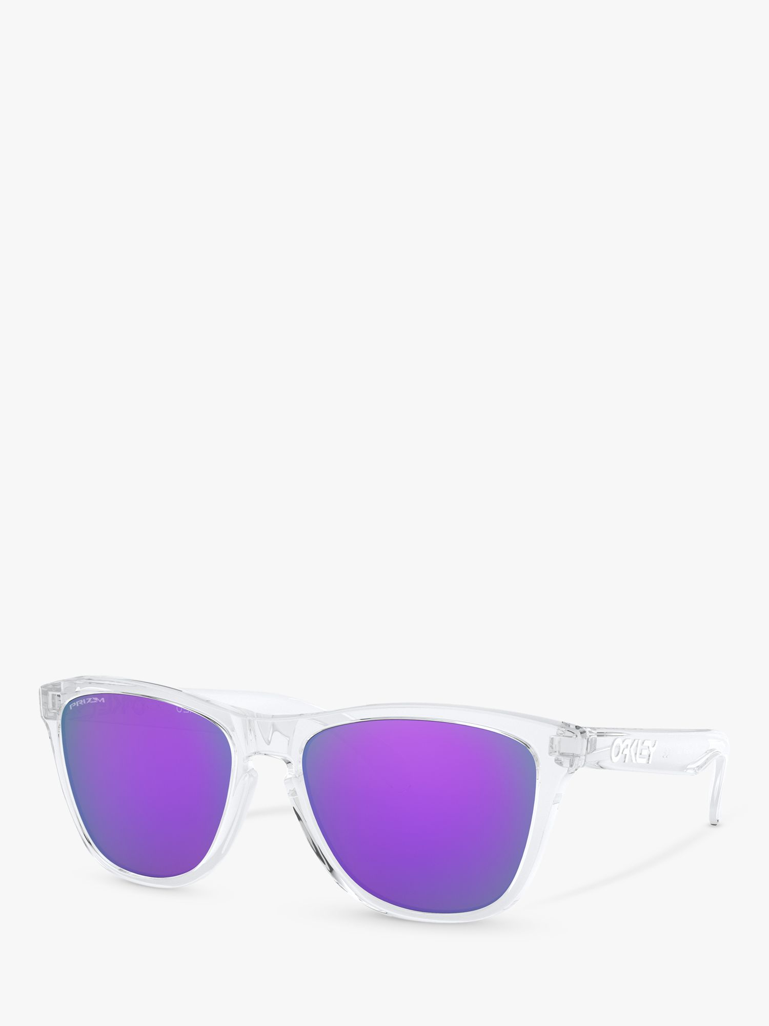 Мужские солнцезащитные очки Oakley OO9013 Frogskins Prizm Square, прозрачные/зеркально-фиолетовые
