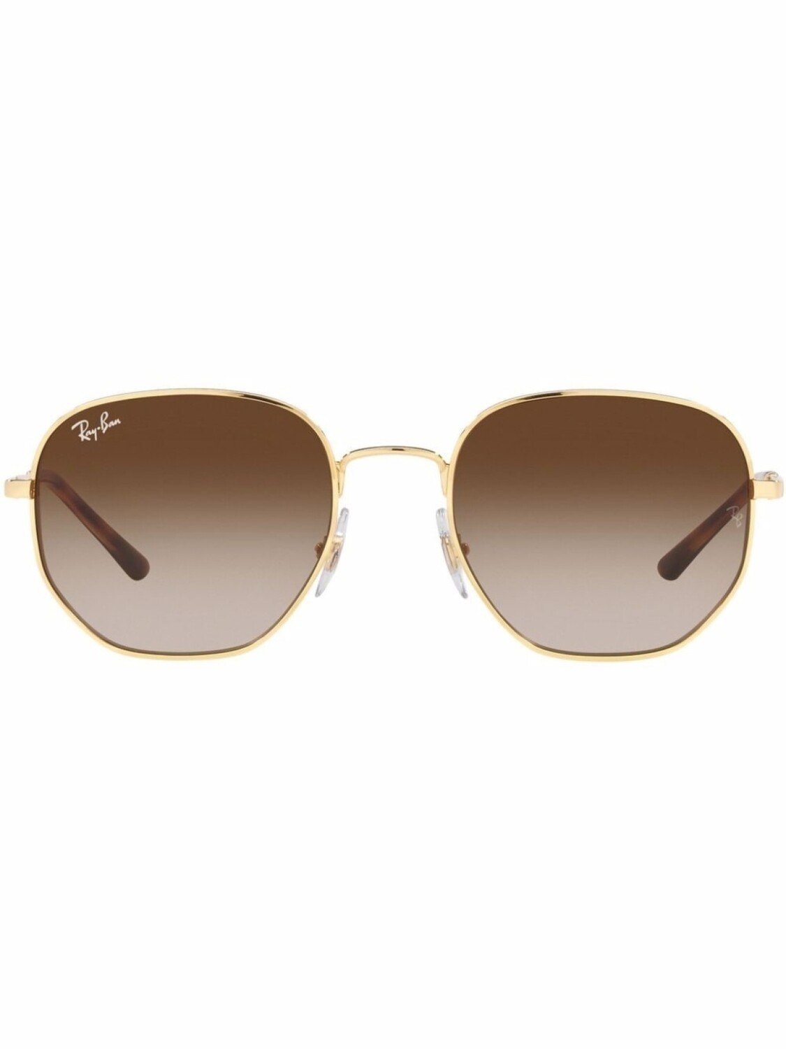 

Ray-Ban солнцезащитные очки в геометричной оправе, золотистый