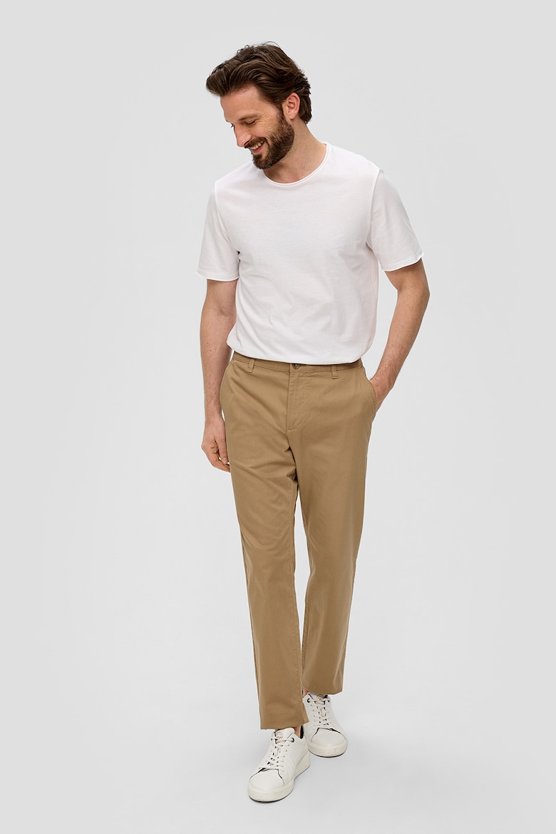 Хлопковые брюки чинос S Oliver, бежевый брюки s oliver 40 42 размер