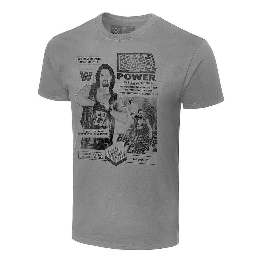 

Футболка с коротким рукавом WWE Authentic Diesel, серый