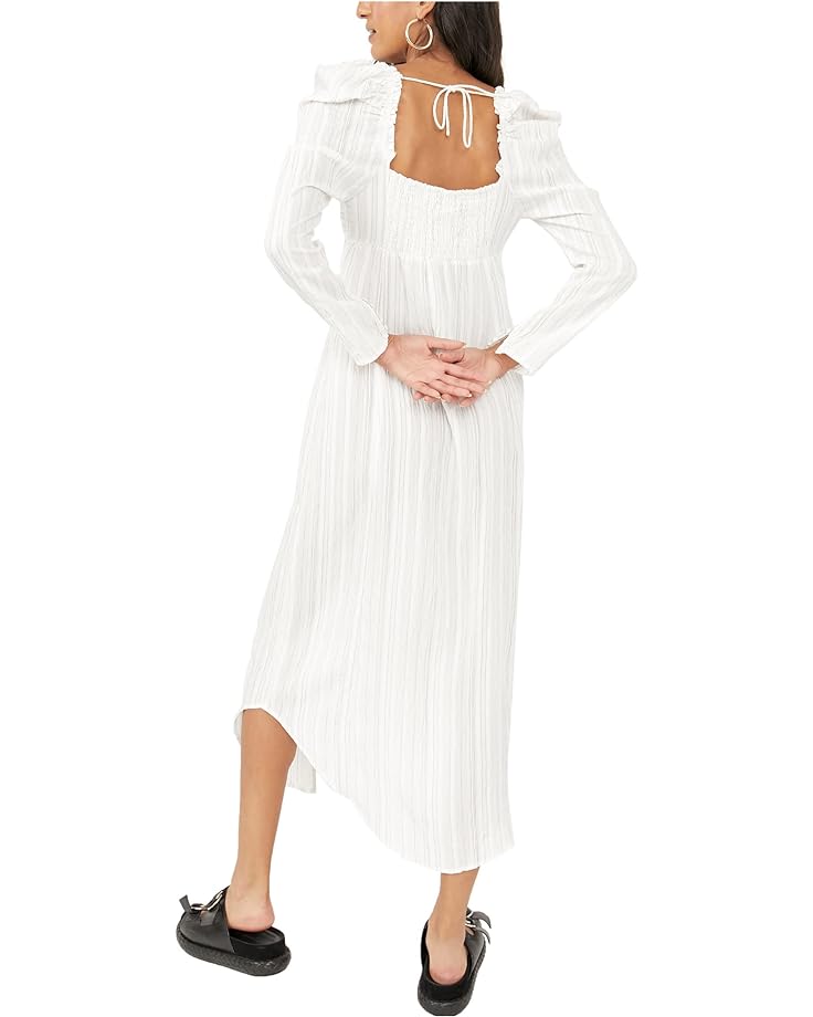 Платье Free People Luna Maxi Button Front Blouse, цвет Painted White