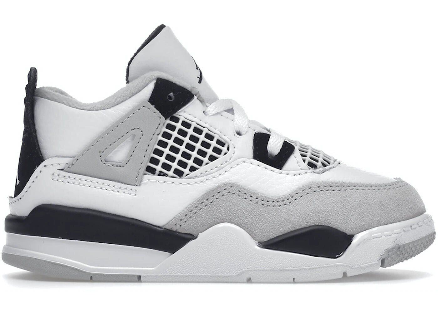 

Кроссовки Nike Air Jordan 4 Retro Military Black (TD), белый / черный / серый