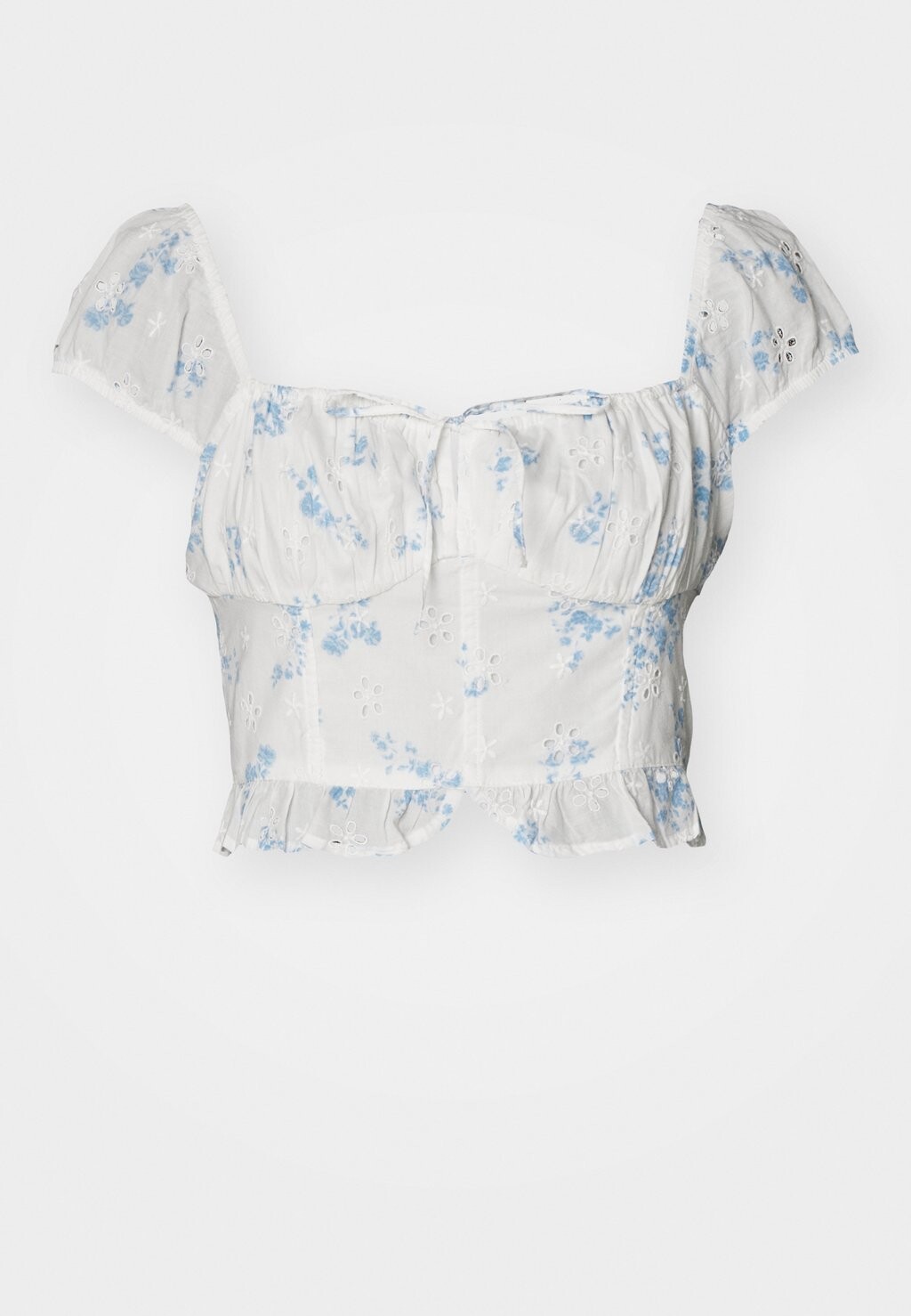 

Блузка Chain ​​Pretty Mix Corset Hollister Co., цвет white/light blue