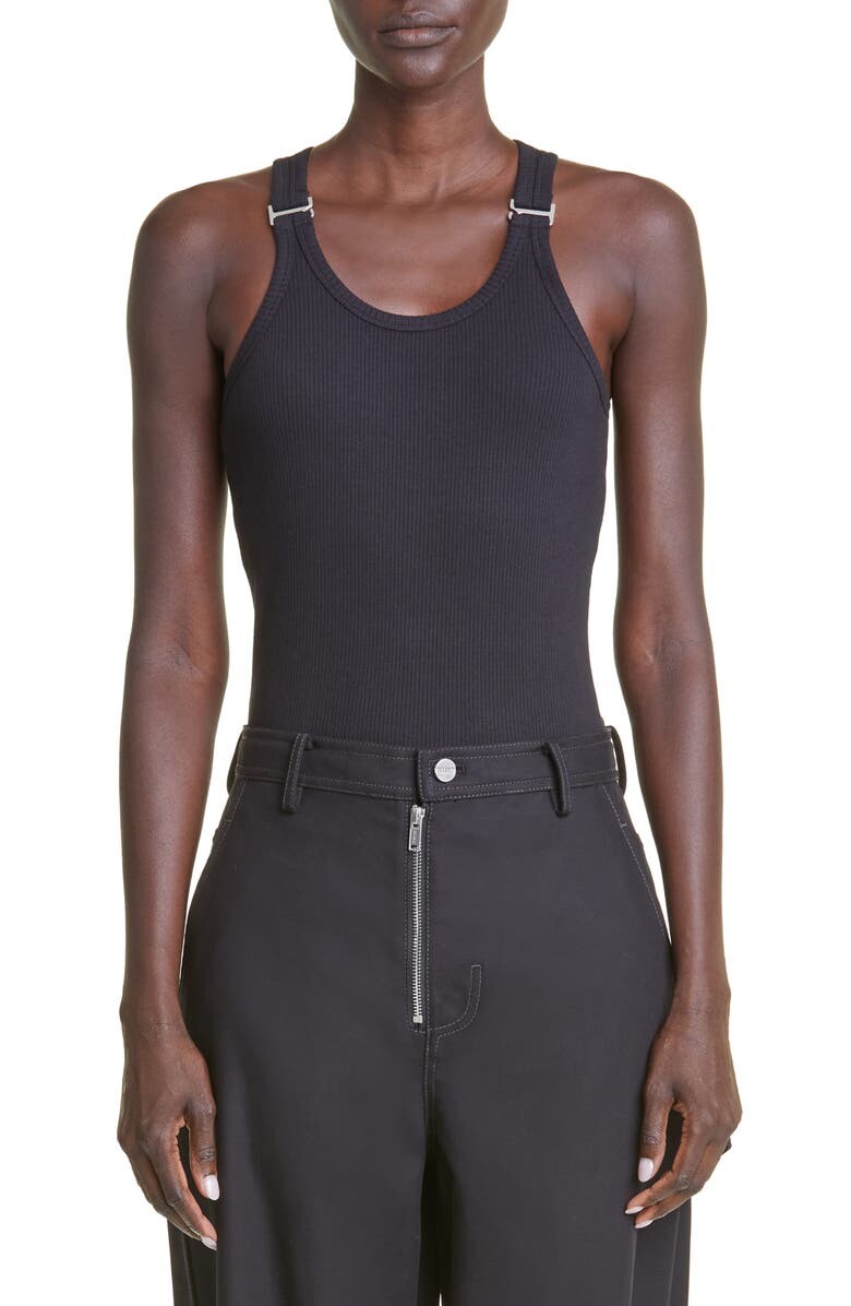 

Майка E-Hook из органического хлопка в рубчик DION LEE, черный