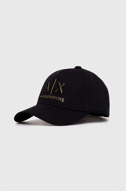 

Хлопковая бейсболка Armani Exchange, черный