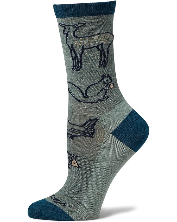 

Носки Darn Tough Vermont Woodland Creatures Crew Light Socks, цвет Seafoam