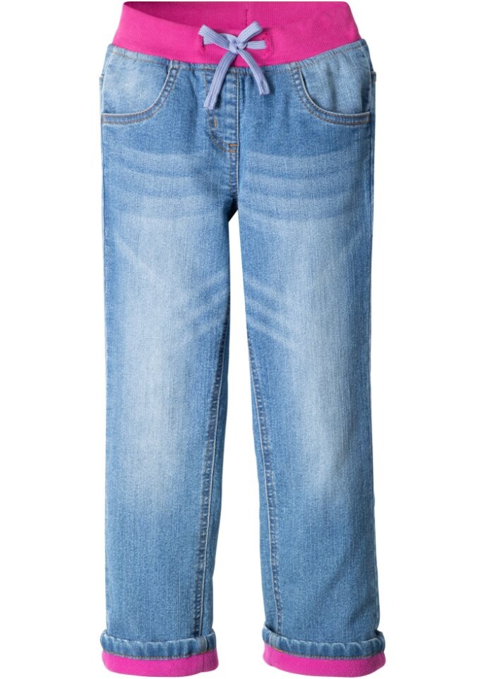 

Термоджинсы для девочек на флисовой подкладке John Baner Jeanswear, синий