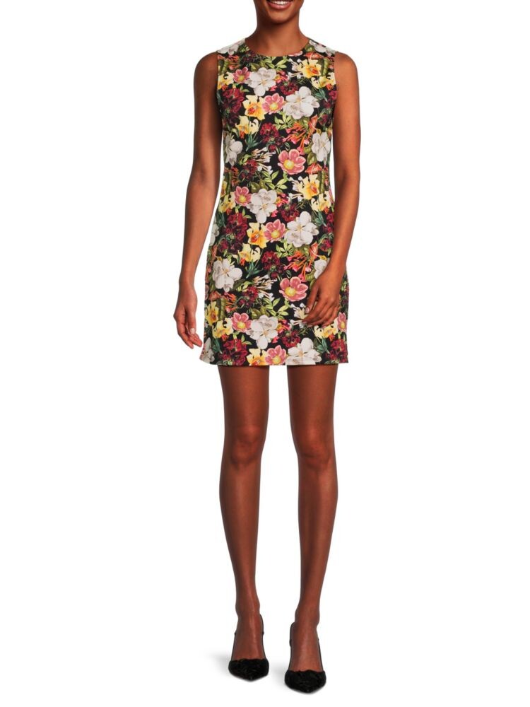 

Мини-платье Wynell с цветочным принтом Alice + Olivia, цвет Black Multi