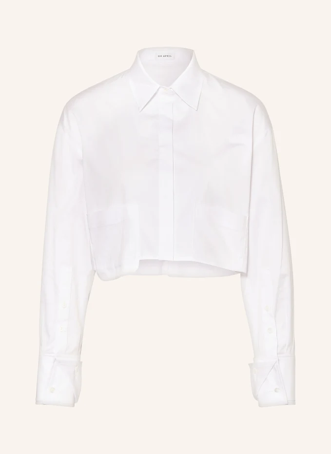 цена Укороченная блузка-рубашка aria Oh April, белый