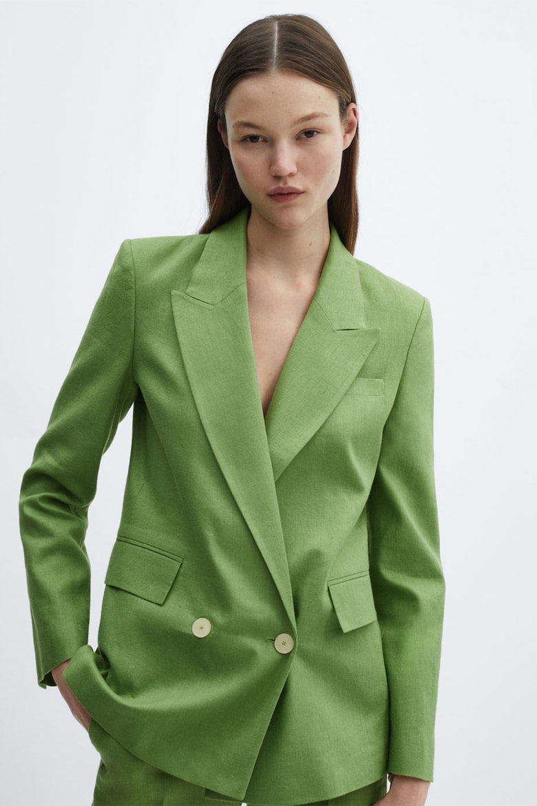 Льняная куртка Tempoli Mango, зеленый