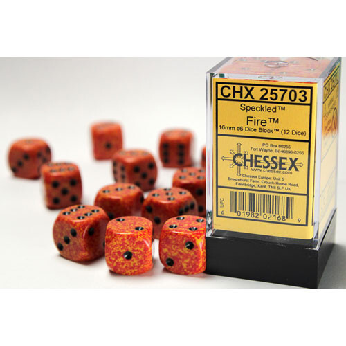 

Аксессуары Chessex Chessex 16mm d6 Set: Speckled - Fire (12)