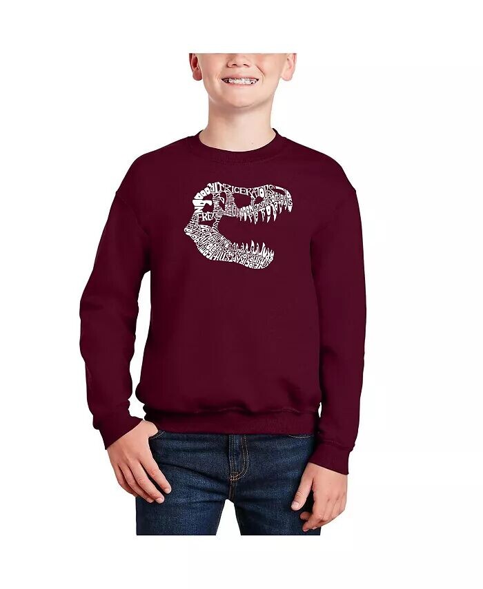 

Trex — толстовка с круглым вырезом Big Boy's Word Art La Pop Art, красный