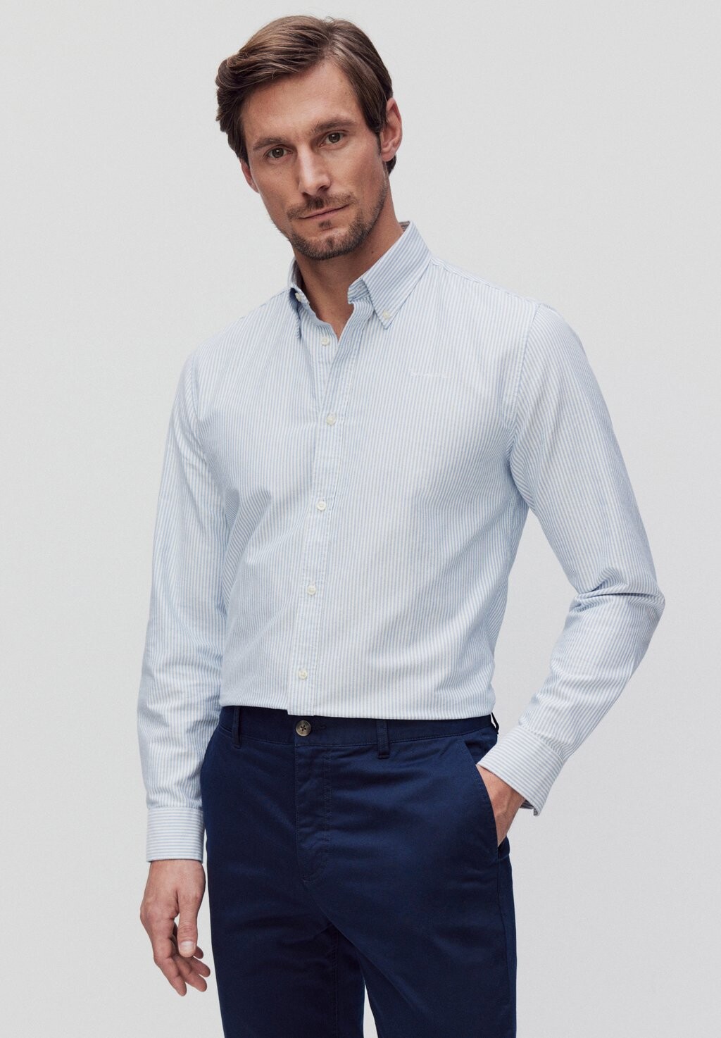 

Рубашка ETHAN OXFORD PREMIUM BONDELID, цвет blue stripe
