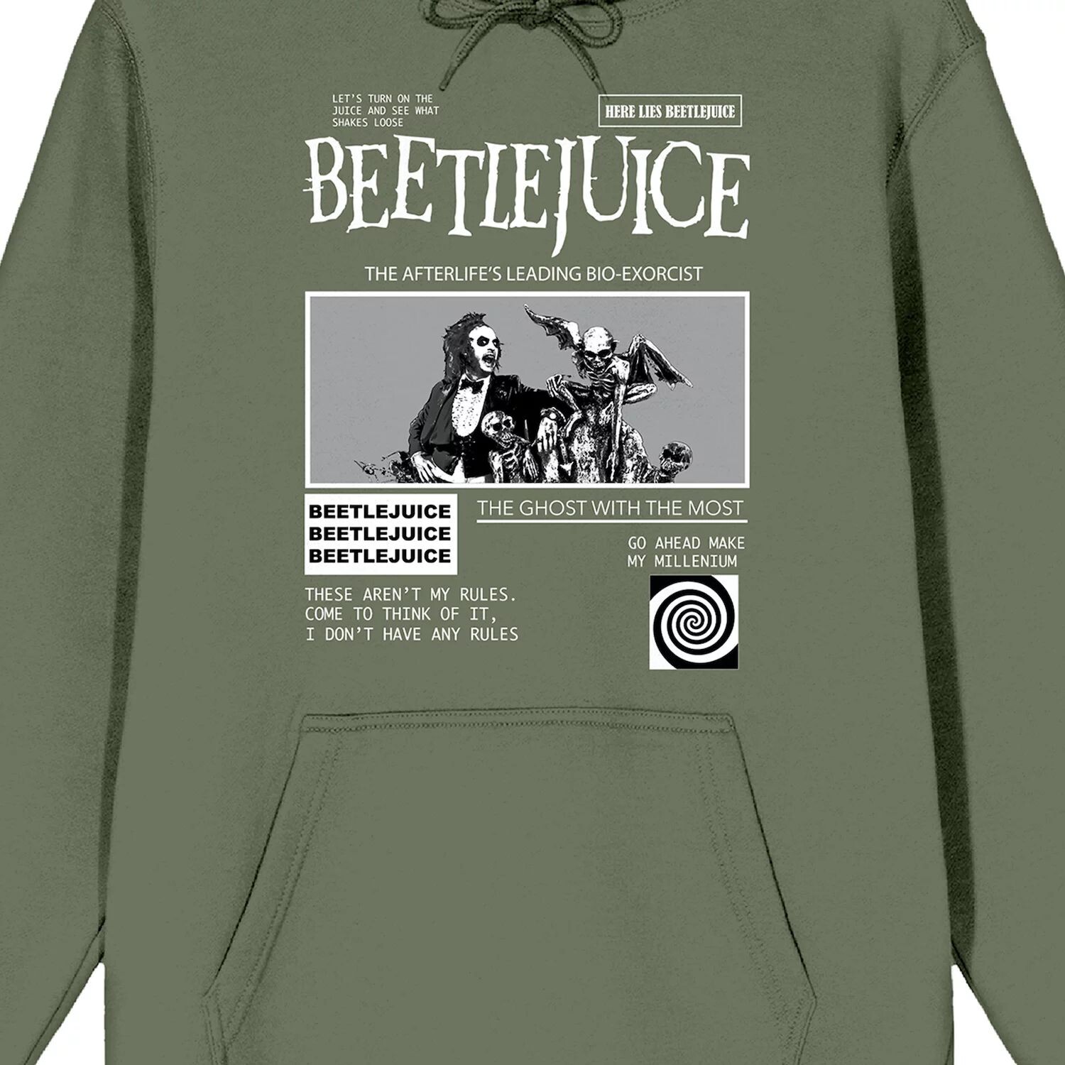 

Мужская толстовка с капюшоном Beetlejuice The Ghost Licensed Character