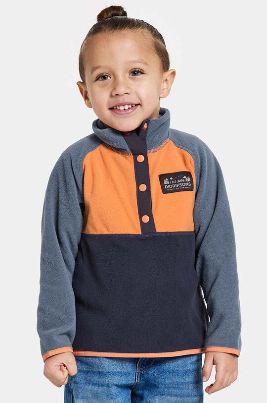 

Детская толстовка Didriksons MONTE KIDS HALF BUTT, оранжевый
