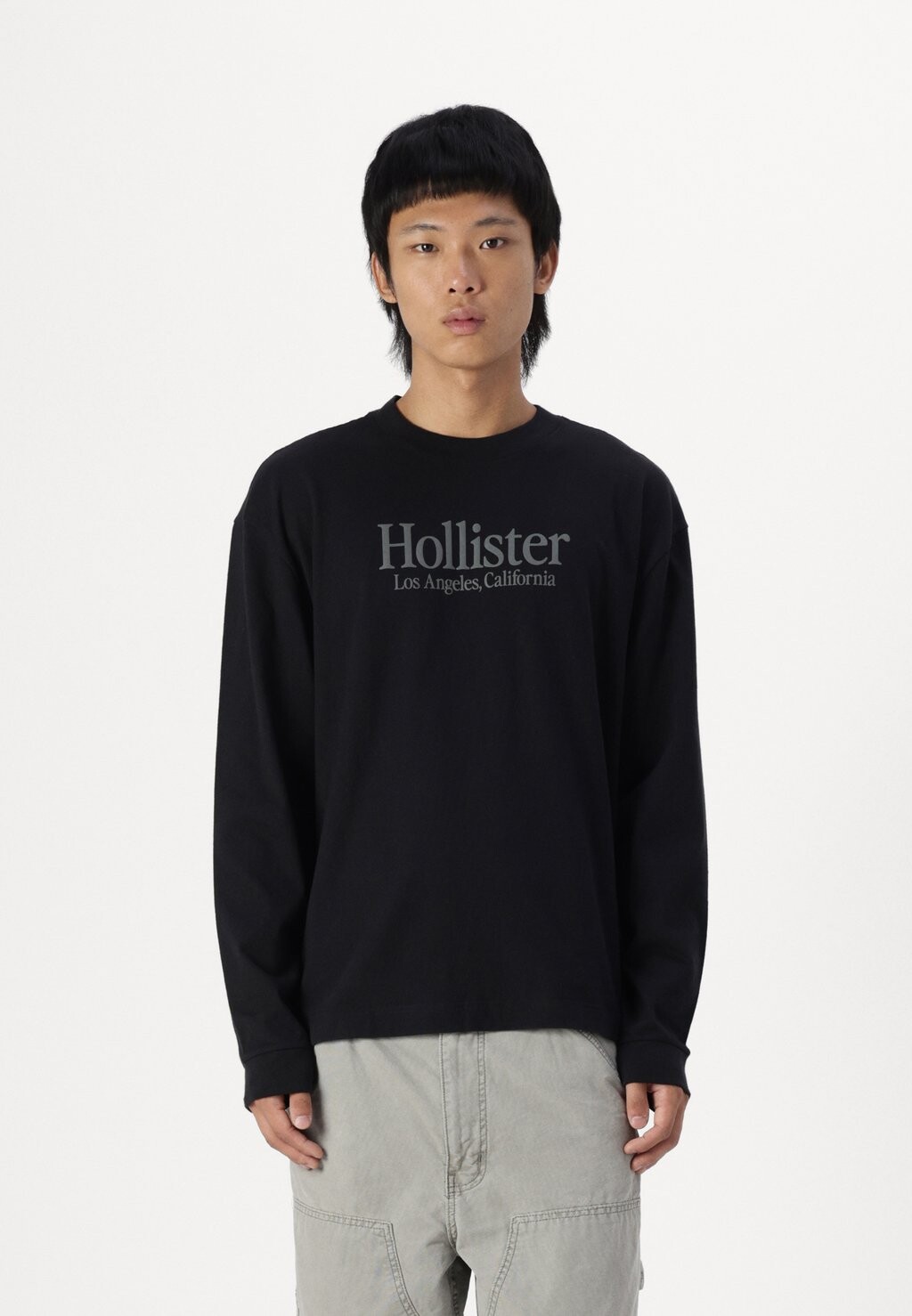 

Топ с длинными рукавами BOXY LOGO Hollister Co., черный