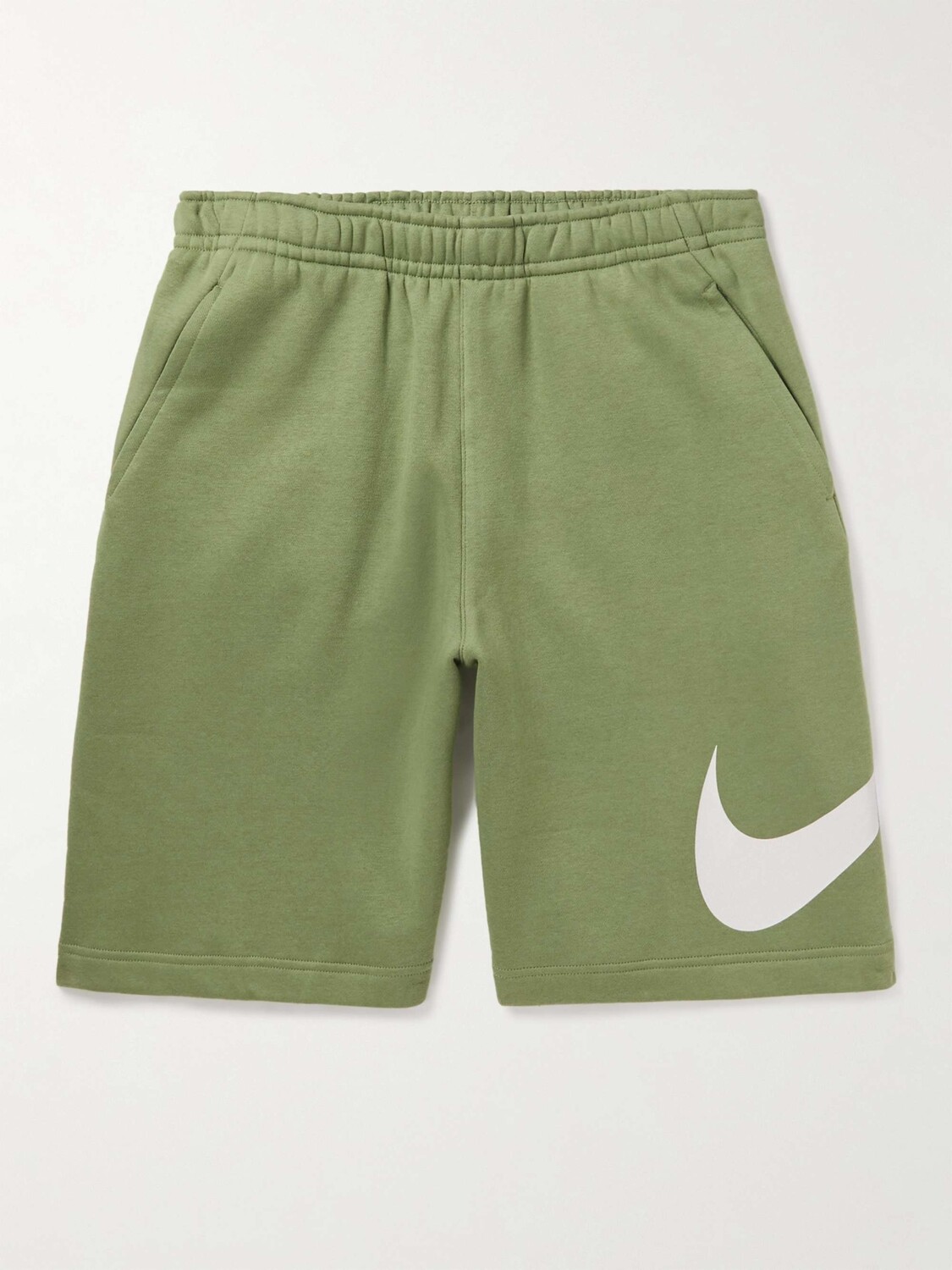 

NSW Прямые шорты из хлопкового трикотажа с принтом логотипа NIKE, зеленый