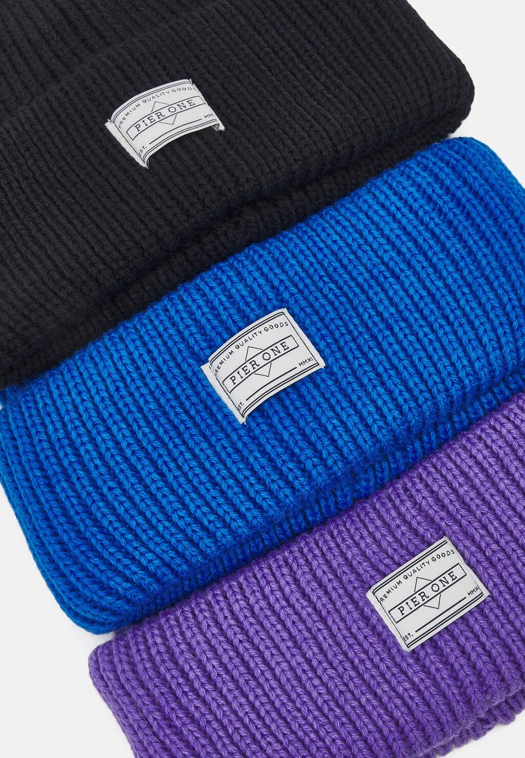 

Шапка-бини Unisex 3 Pack Pier One, черный