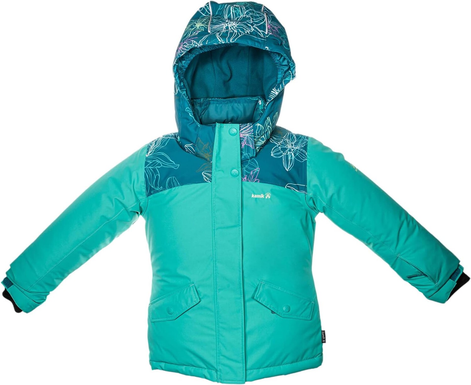 

Куртка Kamik Kids Cami Leilani Insulated Jacket, цвет Lagoon/Harbor