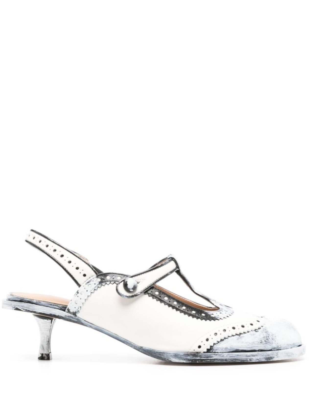 

Maison Margiela туфли Bourgeoise Spectator Tabi Slingback 45, белый