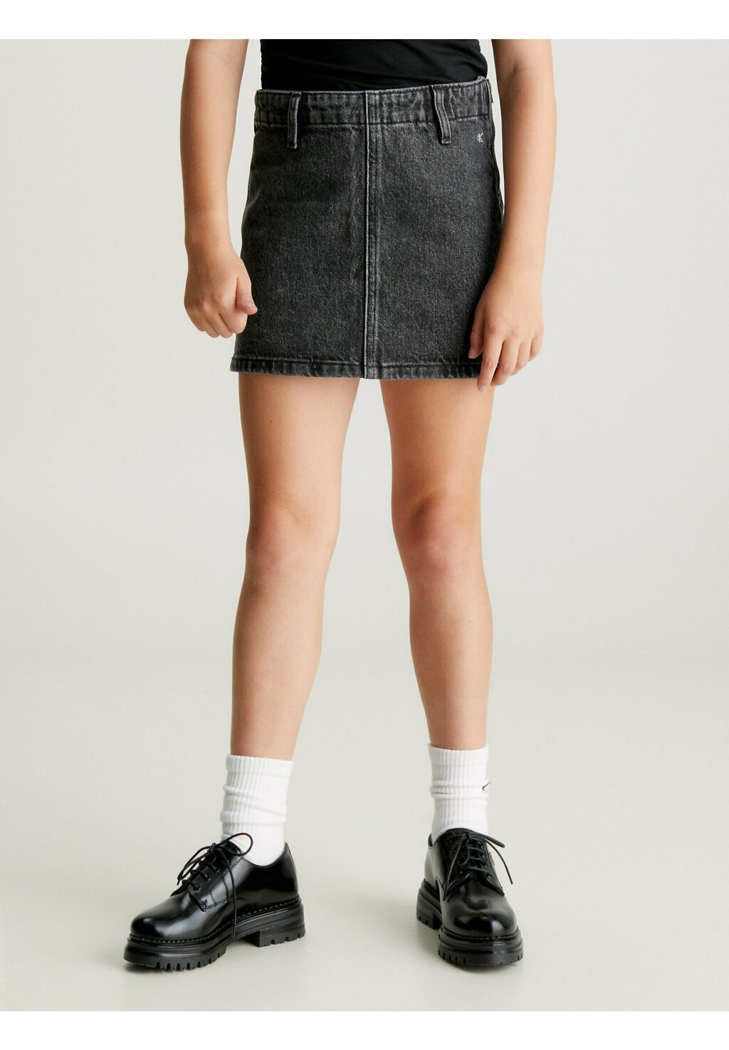 

Джинсовая юбка Optic Washed Black D Calvin Klein, цвет optic washed black