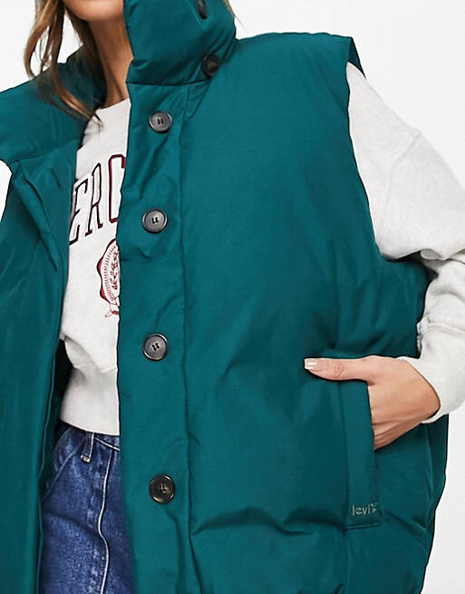 

Зеленый пуховик Levi's XL