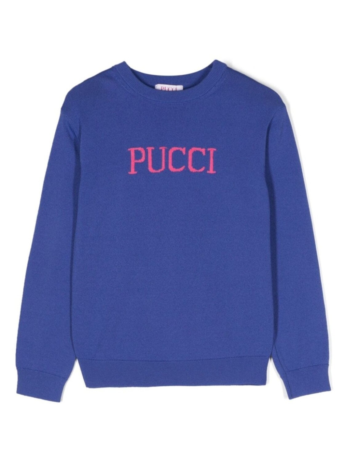 

Джемпер с логотипом интарсия PUCCI Junior, синий