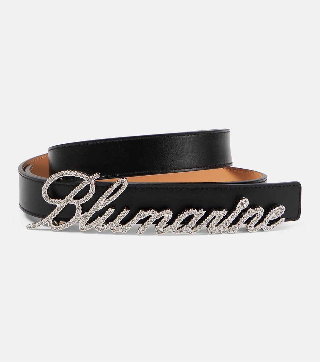 Кожаный ремень с логотипом Blumarine, черный miss blumarine ремень