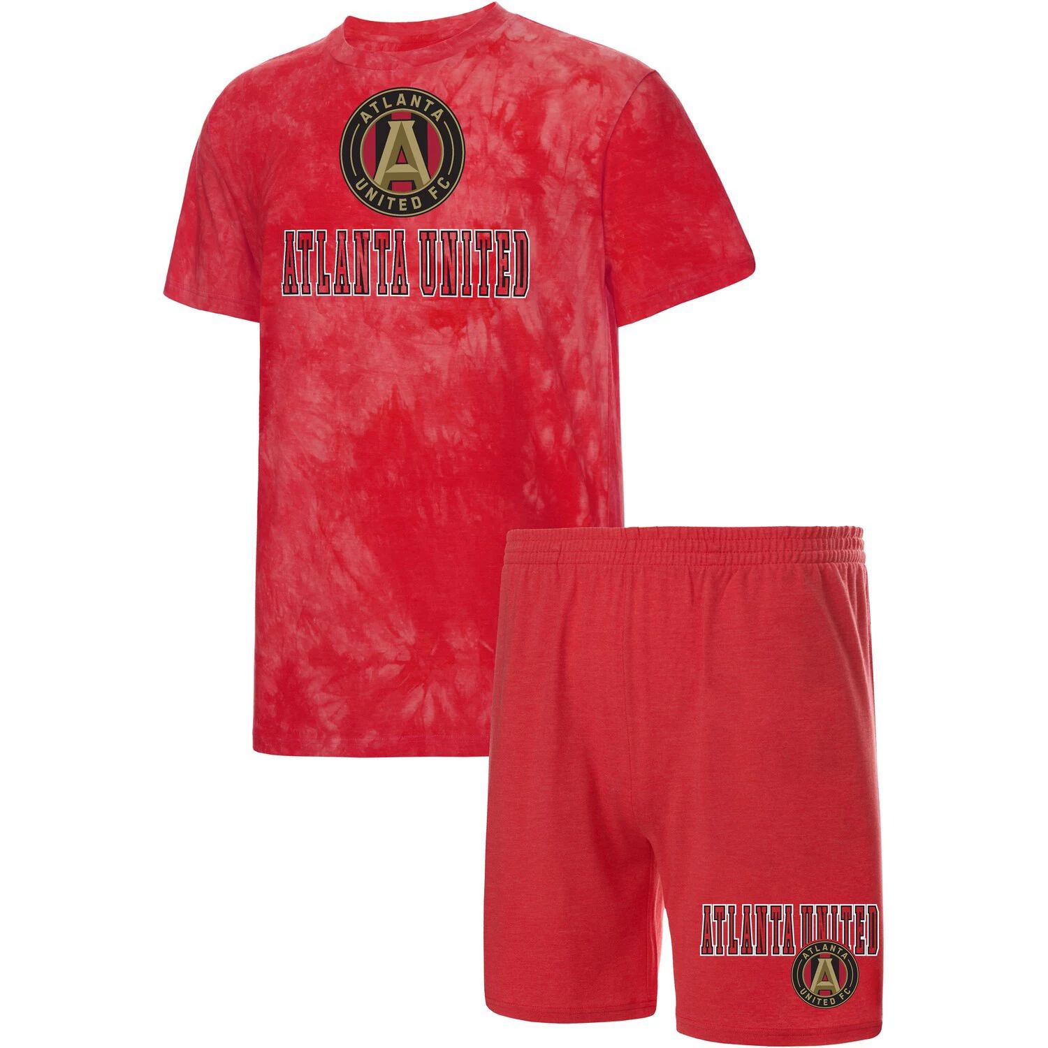 Мужской комплект для сна с футболкой и шортами Concepts Sport Red Atlanta United FC Billboard