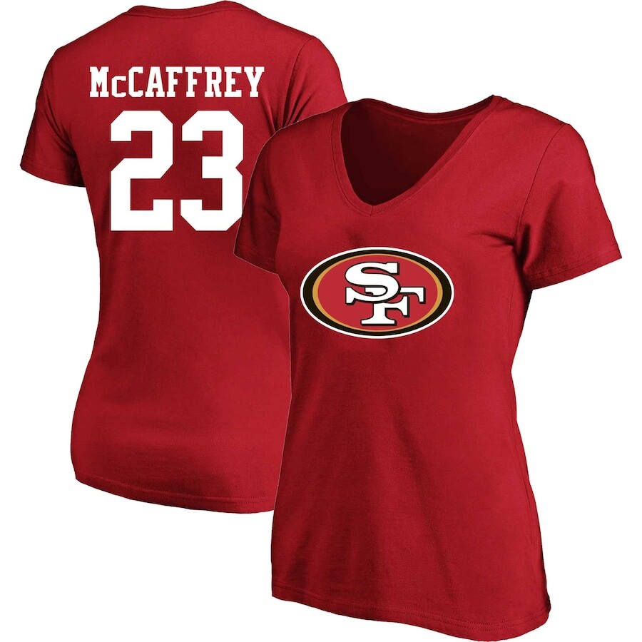 

Футболка с именем и номером Fanatics Branded San Francisco 49Ers, алый