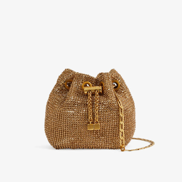 

Мини-сумка-ведро Demi, украшенная кристаллами Reiss, желтый