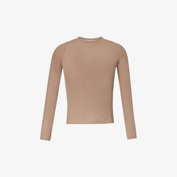 

Топ облегающего кроя из эластичной ткани с вышитым логотипом essential Lounge Underwear, цвет coffee