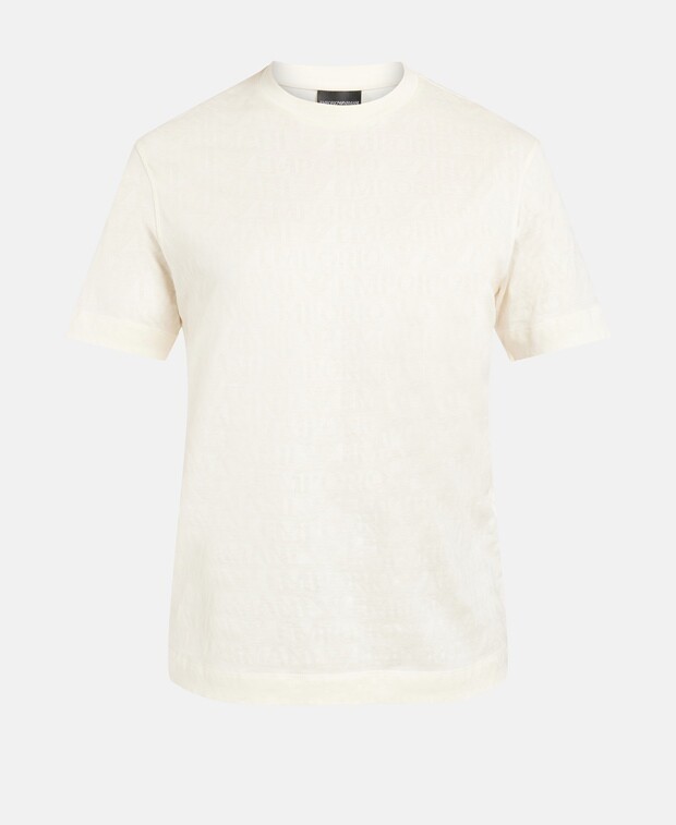 

Футболка Emporio Armani, экрю