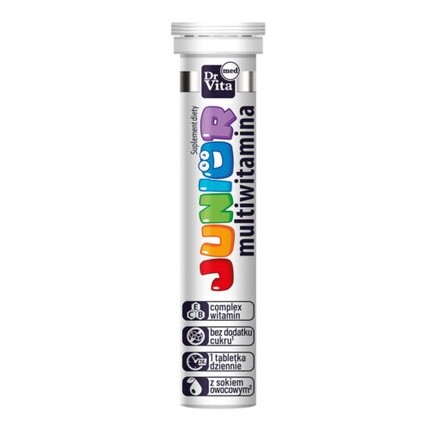 

Мультивитаминная пищевая добавка Junior 20 шипучих таблеток Dr. Vit Unbranded