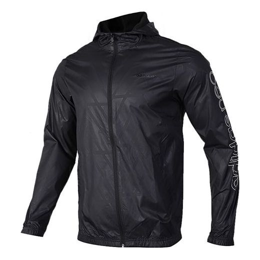 Куртка adidas neo Alphabet Geometry Pattern Loose Zipper Jacket Black, черный